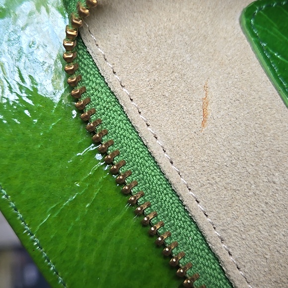 Goldenbleu Green Patent Leather Clutch Statement Purse Evening Bag